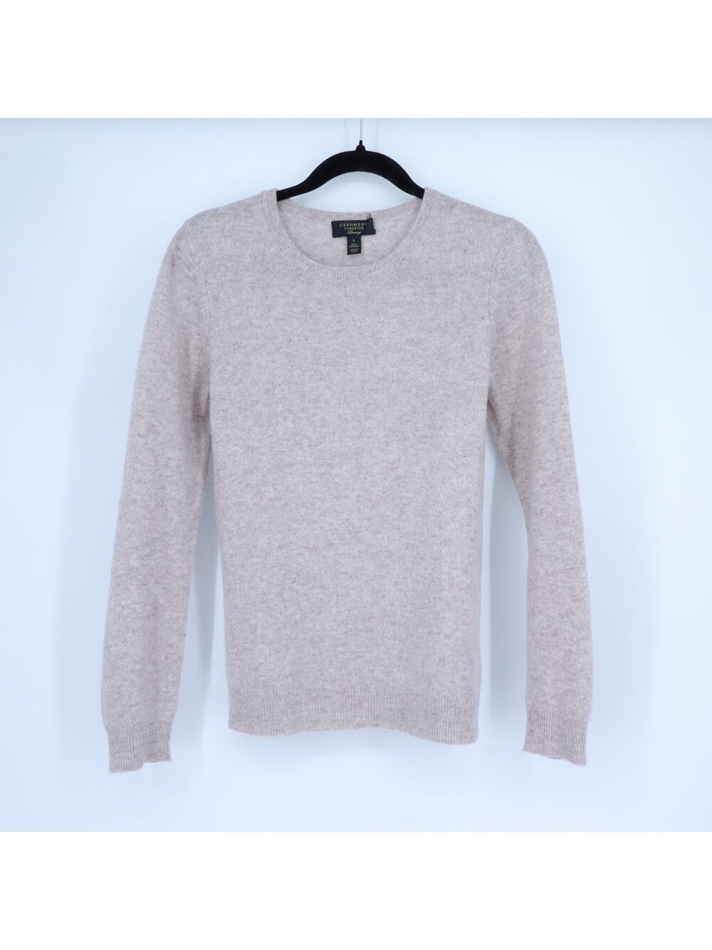 CHARTER CLUB 100% Cashmere Pullover Sweater Beige Crew Neck Women's S